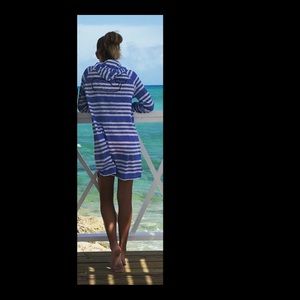 Blue&white stripped Vineyard Vines cover up